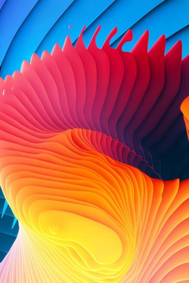 Спектральный рисунок 3д графика 