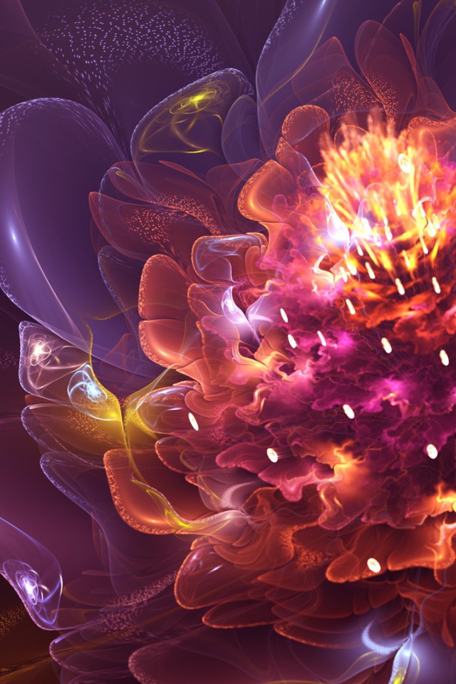 Необычный абстрактный цветок  