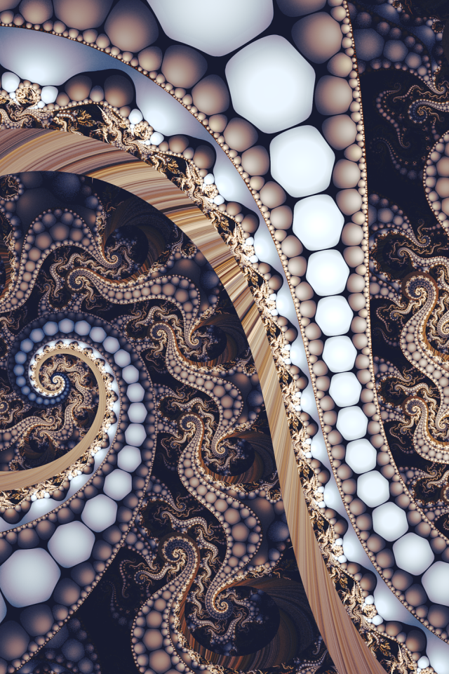 Необычный фрактальный спиральный рисунок