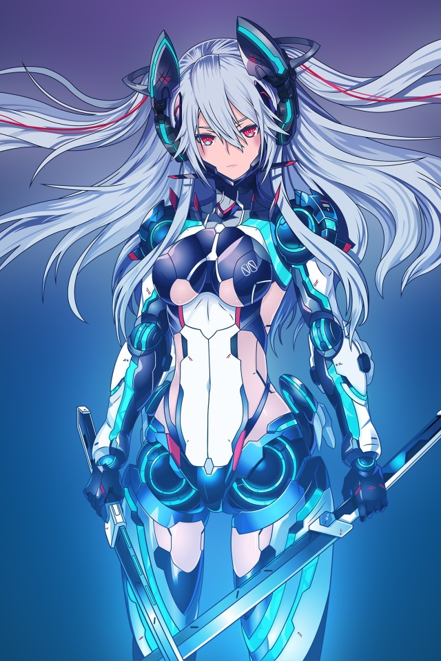 Девушка с мечами аниме 