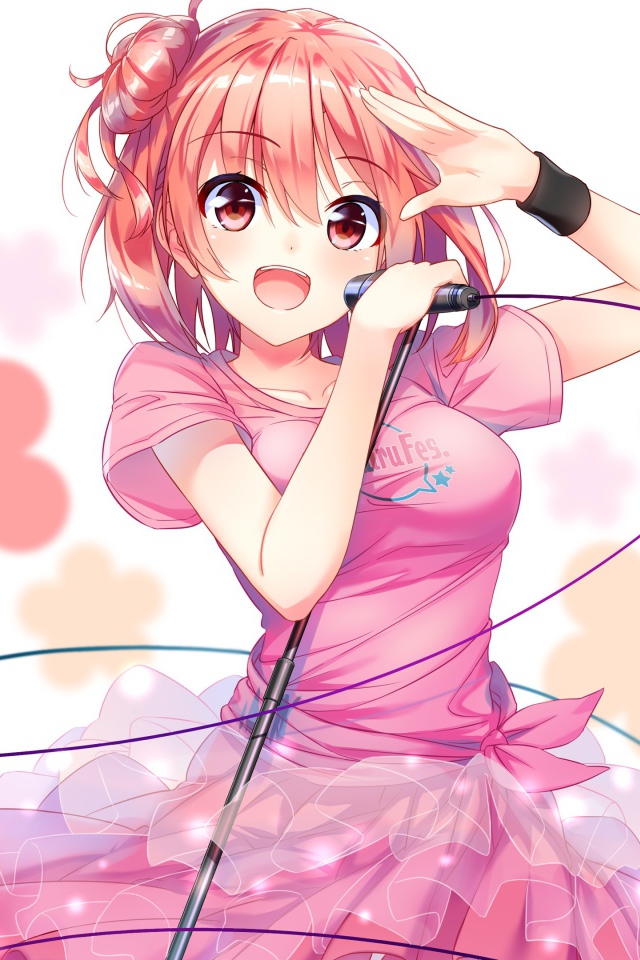 Поющая девушка Юи Юигахама аниме   