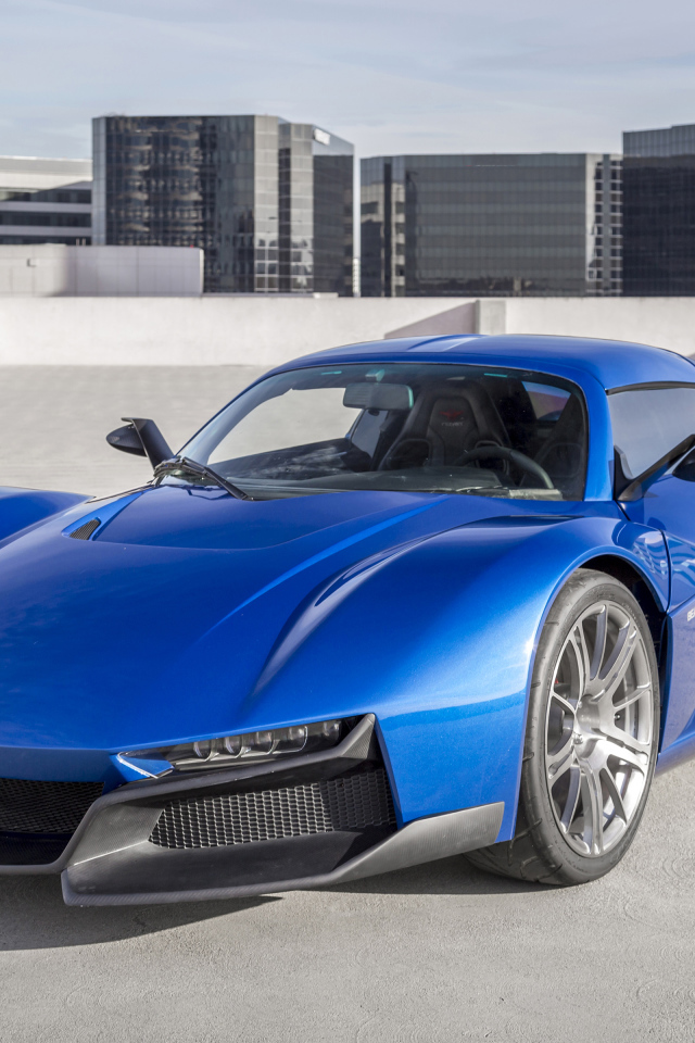 Стильный синий автомобиль Rezvani Beast Alpha, 2017 