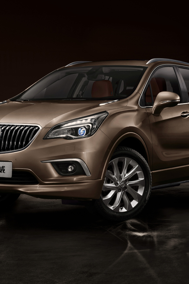 Коричневый стильный автомобиль Buick Envision