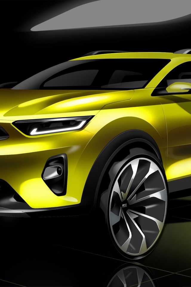 Стильный кроссовер  Kia Stonic, 2018 цвет желтый металлик