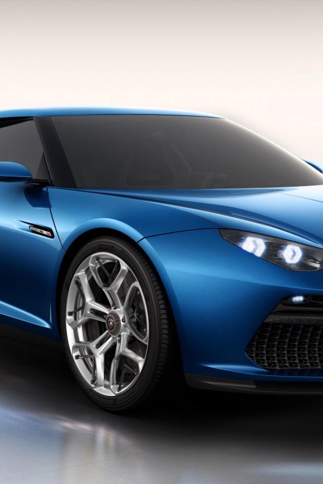 Синий автомобиль Lamborghini Asterion 