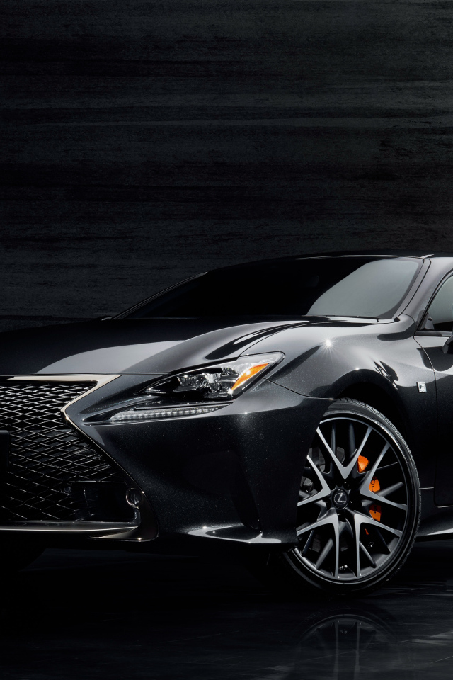 Представительный черный автомобиль Lexus RC 350 F SPORT Prime, 2017