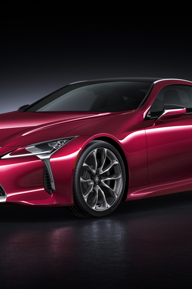 Автомобиль  Lexus LC500 Coupe, 2017 вишневого цвета 