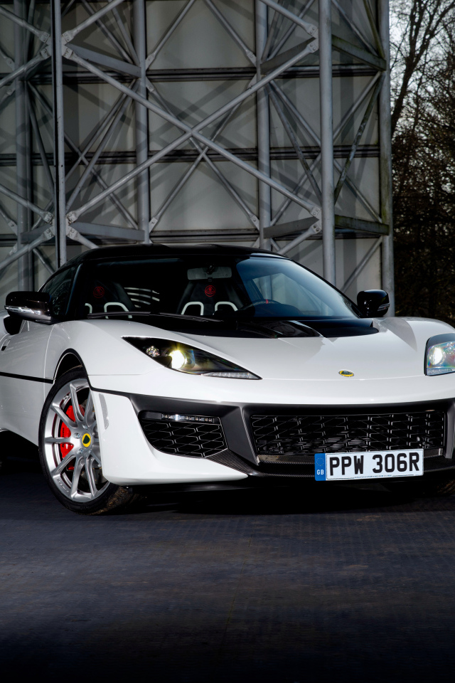 Белый спортивный автомобиль Lotus Evora Sport 410 Esprit S1, 2017 
