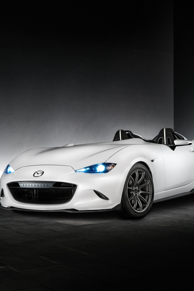 Stylish white car Mazda MX-5 Speedster Evolution