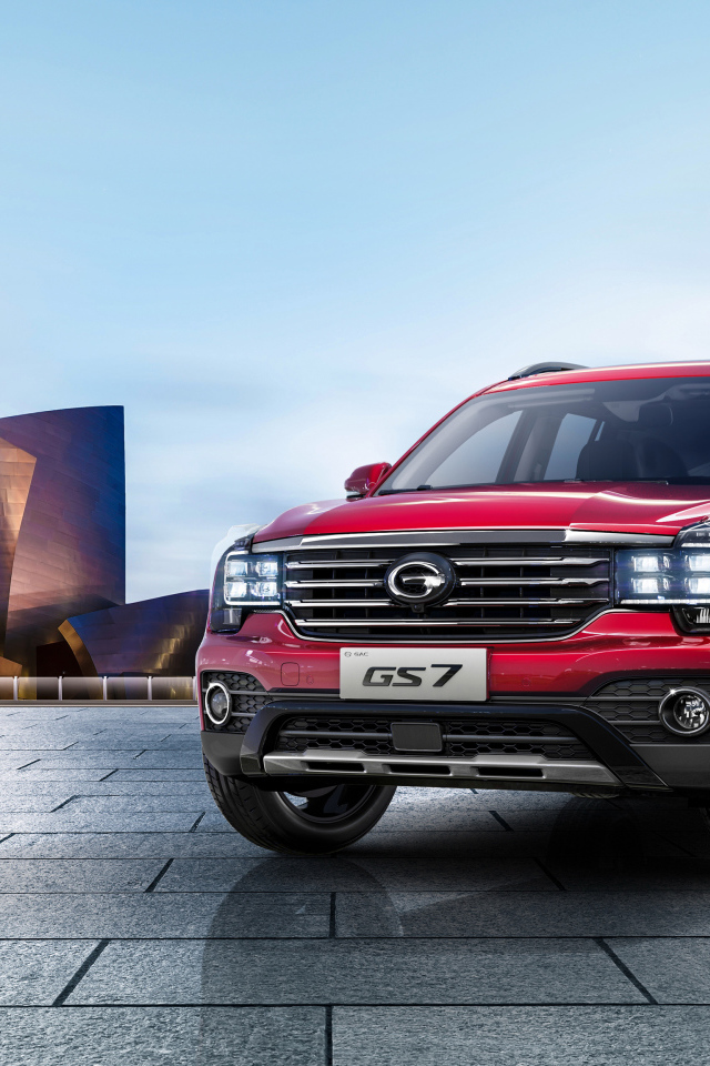 Красный кроссовер Trumpchi GS7, 2017 года