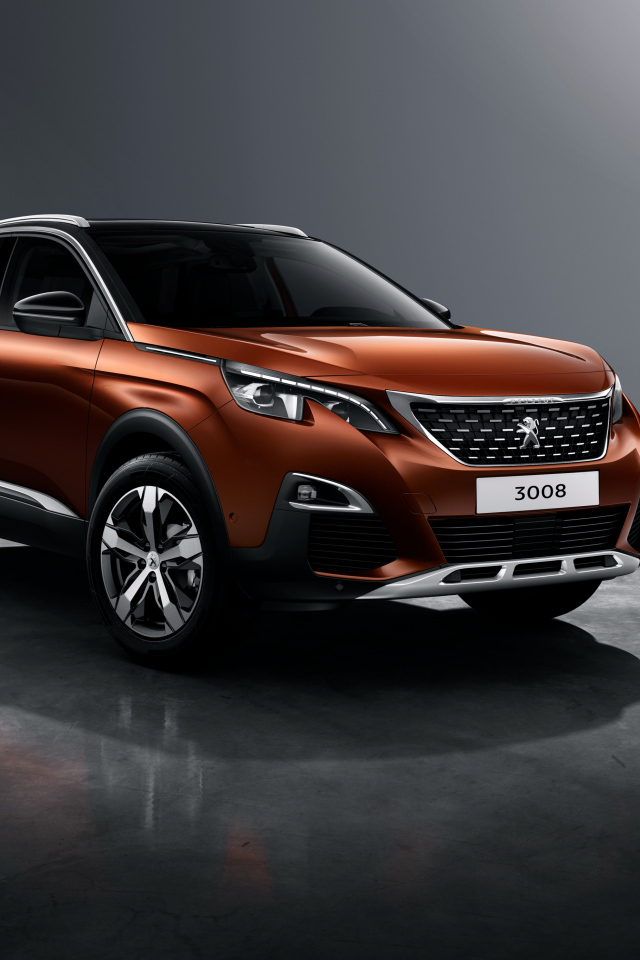 Коричневый кроссовер Peugeot 3008