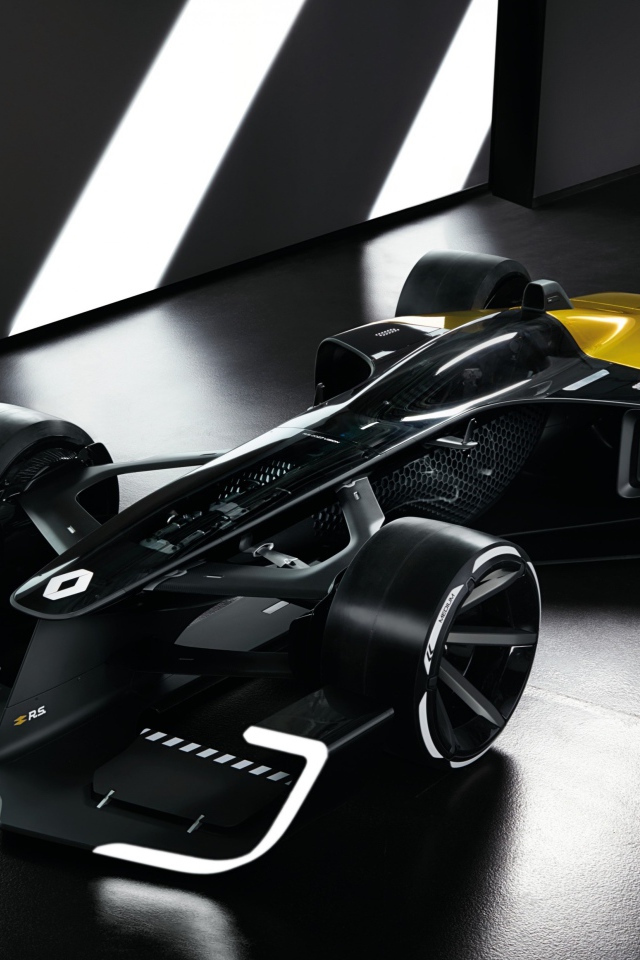 Черный гоночный автомобиль Renault RS 2027 Vision Concept