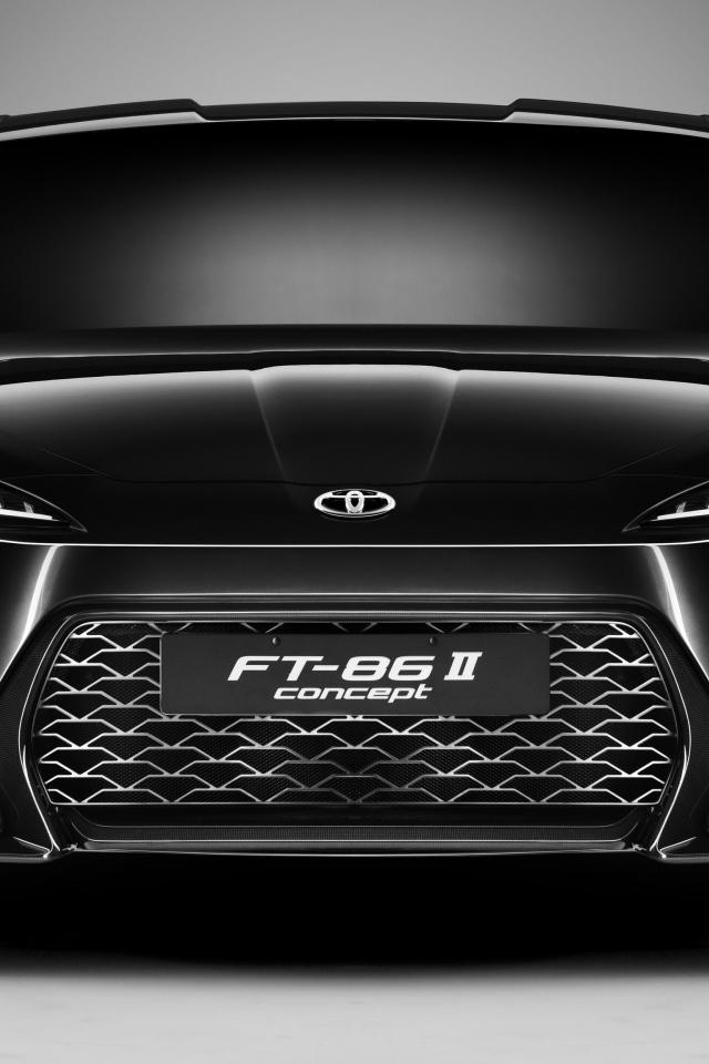 Черный автомобиль Toyota FT-86 II Concept вид спереди