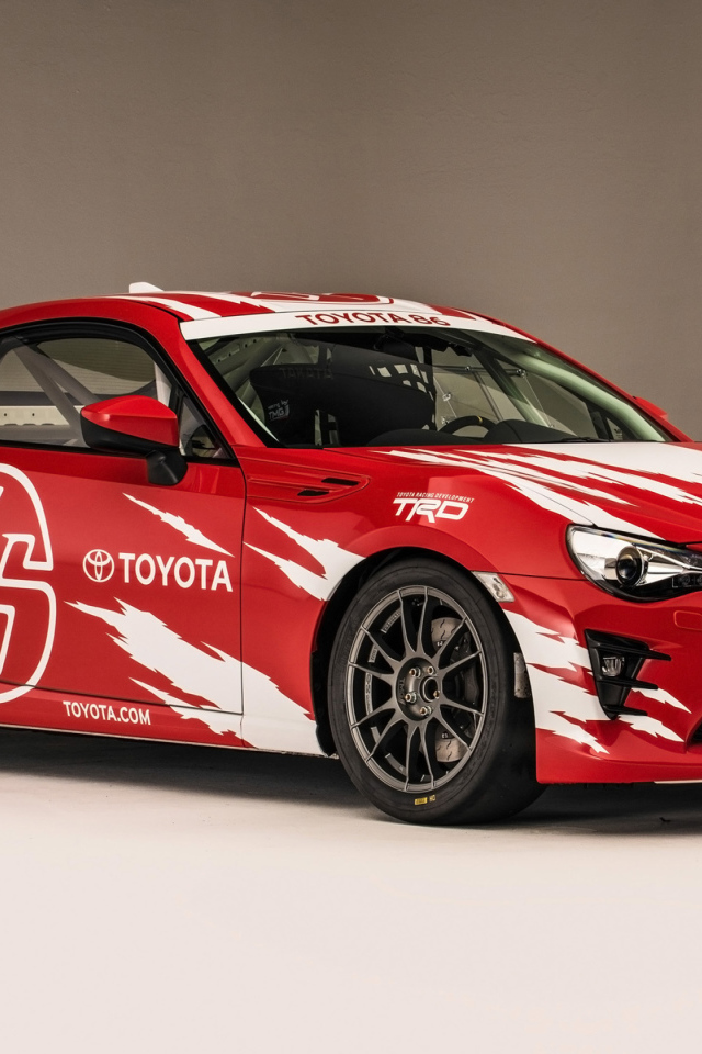 Красный гоночный автомобиль Toyota GT86