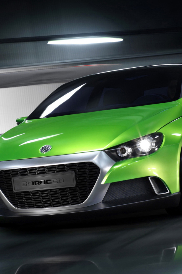 Зеленый автомобиль Volkswagen Iroc Sports Car Concept, 2018