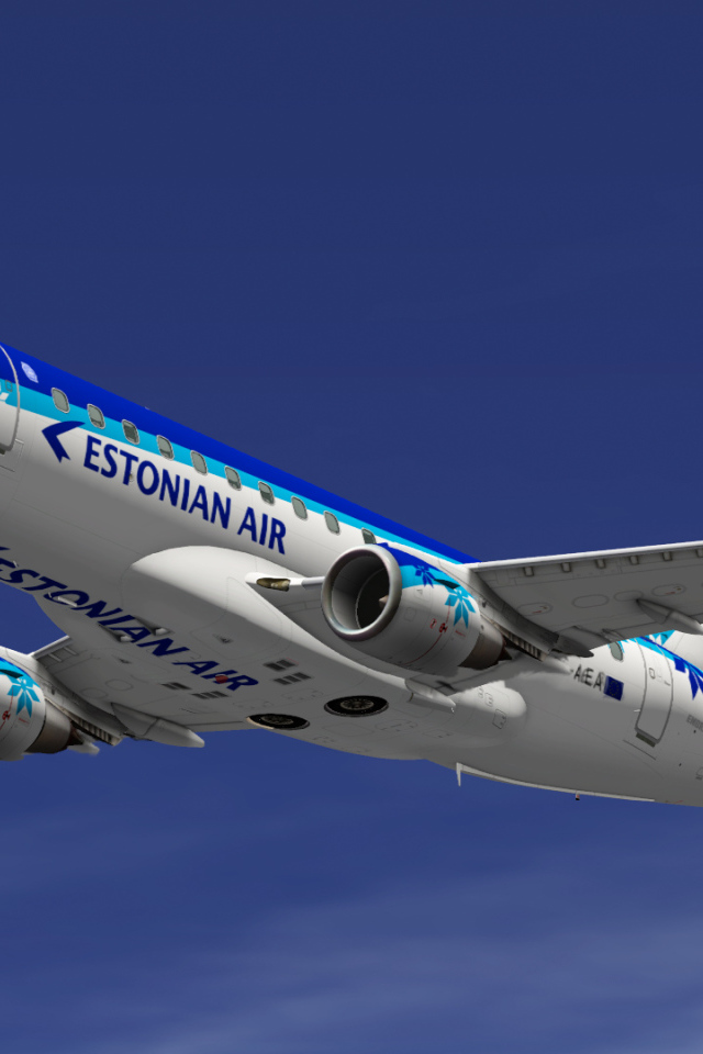 Полет Embraer 170 эстонской авиакомпании Estonian Air 