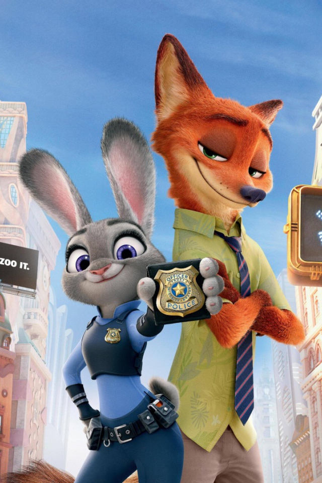 Ник и Джуди персонажи мультфильма Зверополис  