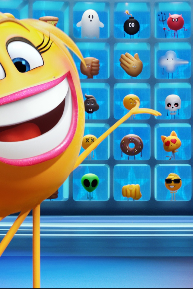 Улыбающийся смайл персонаж мультфильма Эмодзи. Вырази себя, 2017