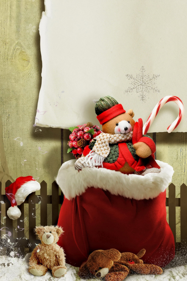 Рождественский мешок с игрушками