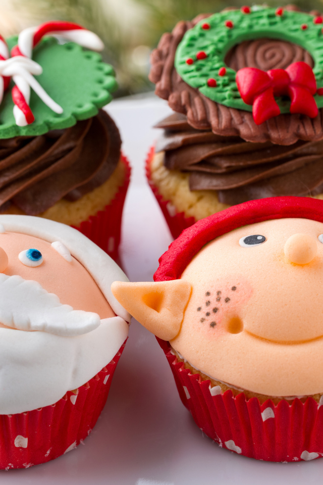 Праздничные капкейки на Новый год и Рождество