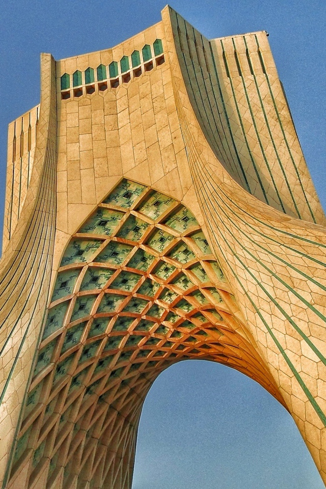 Красивая башня Азади город Тегеран 