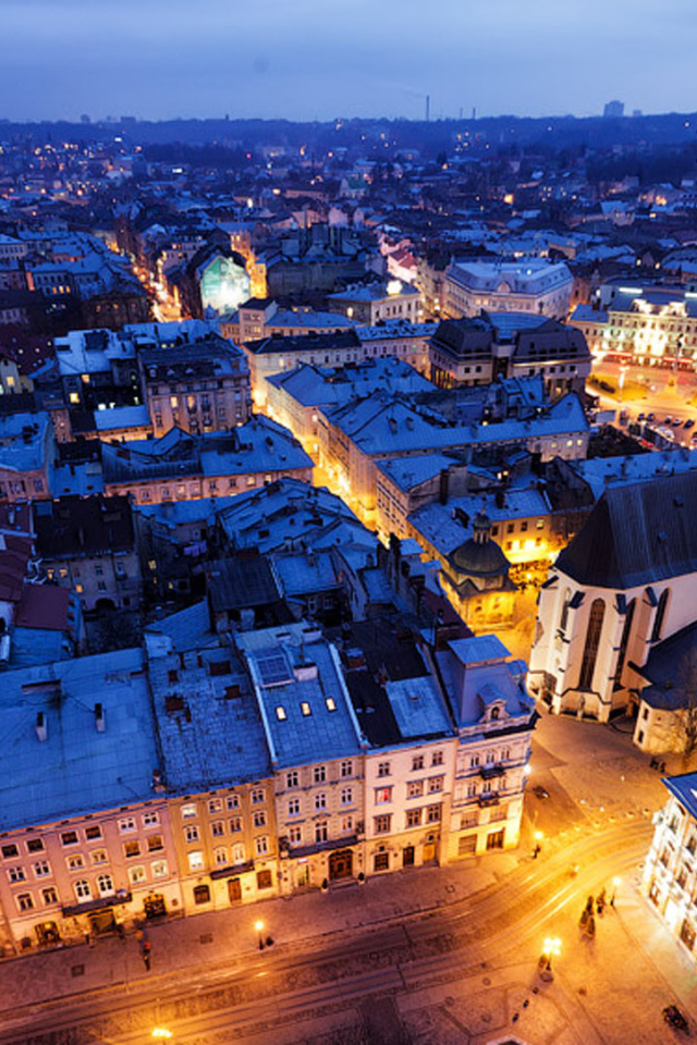 Панорама вечернего Львова 