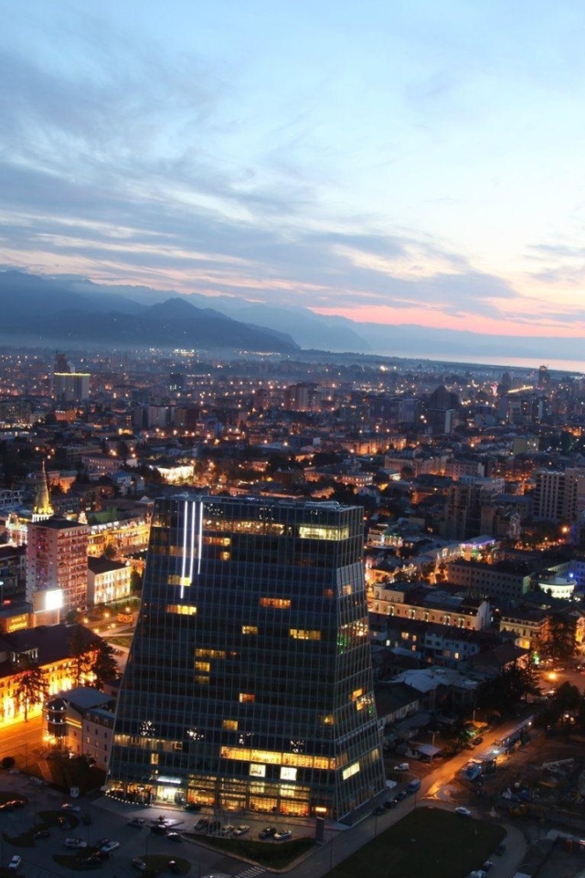 Огни вечернего города Батуми 