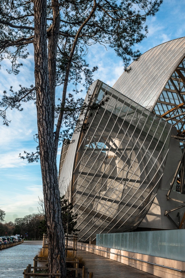 Необычное современное стеклянное здание,  Индия 