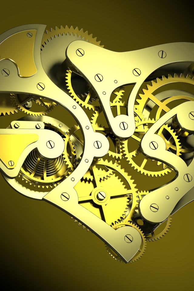 Золотое механическое сердечко 