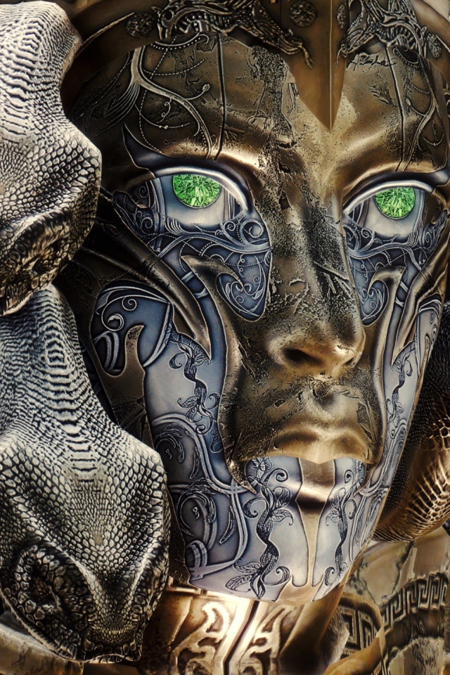 Статуя мифического существа Медузы 