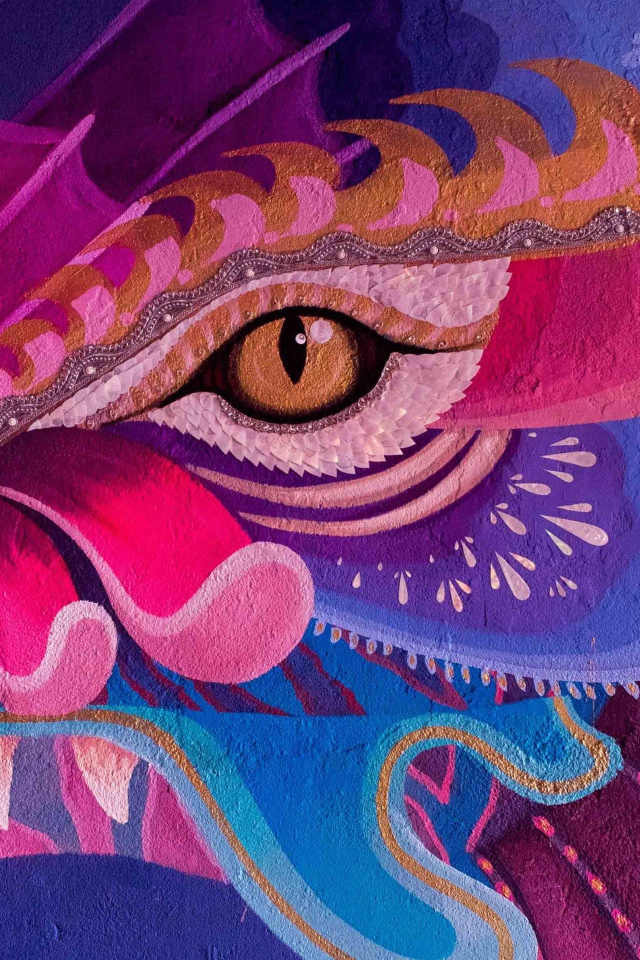 Нарисованная голова дракона