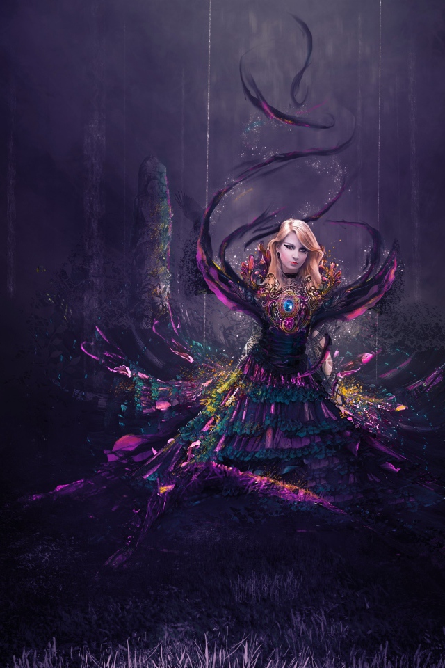 Красивая девушка фея в волшебном наряде фэнтези