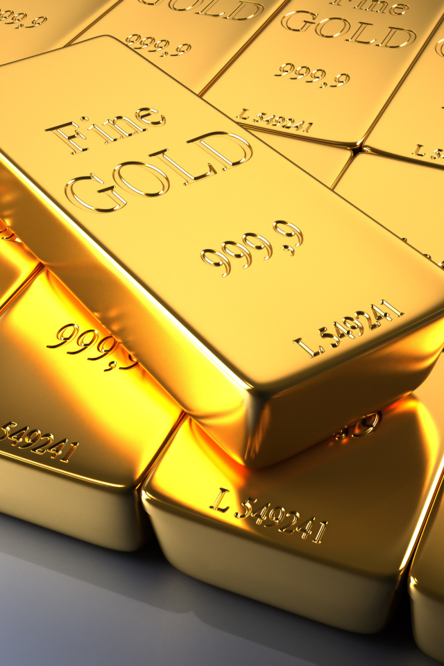 Gold bullion close-up