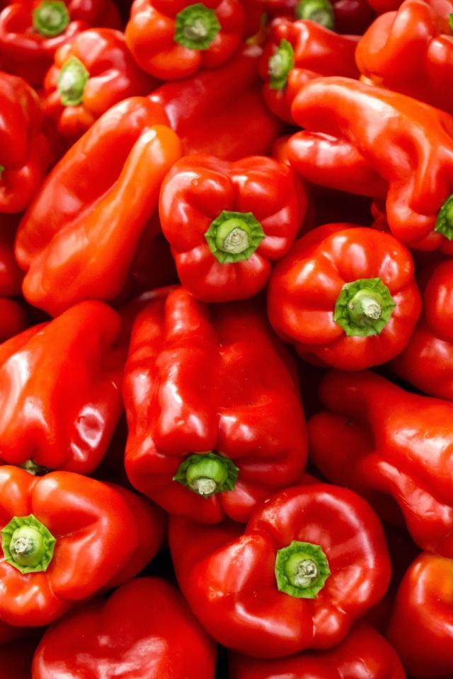 Красный сладкий перец крупным планом 