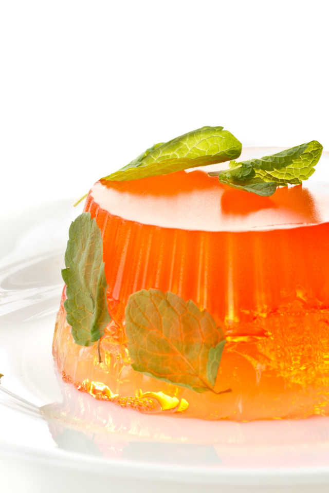 Аппетитное апельсиновое желе с мятой 