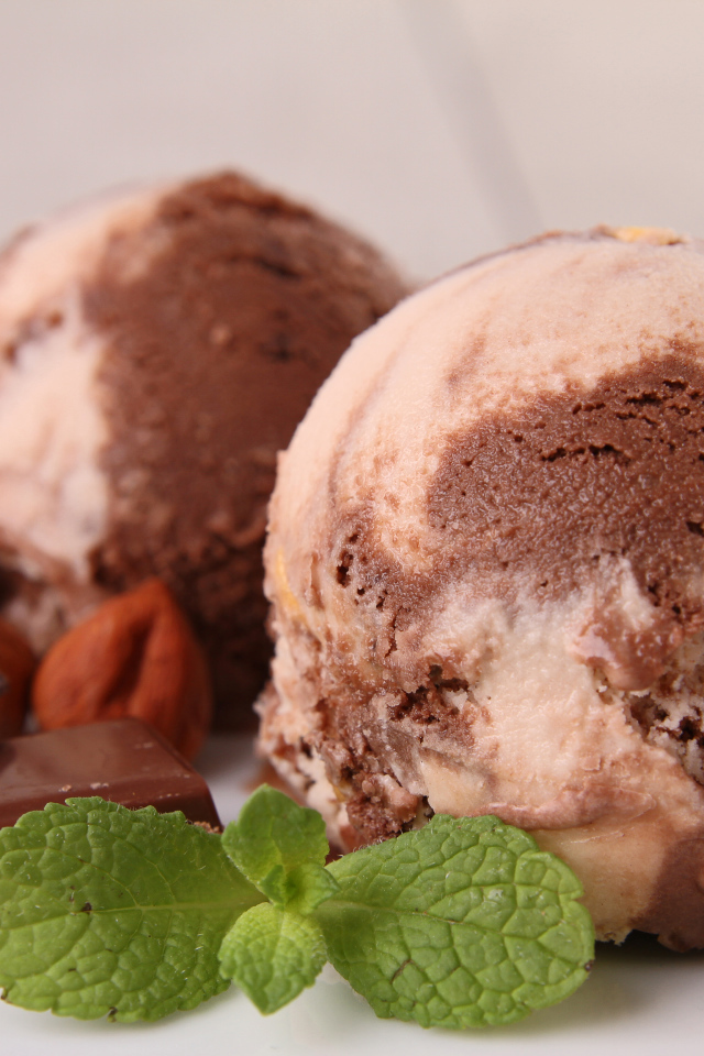 Шоколадное мороженое с лесными орехами 