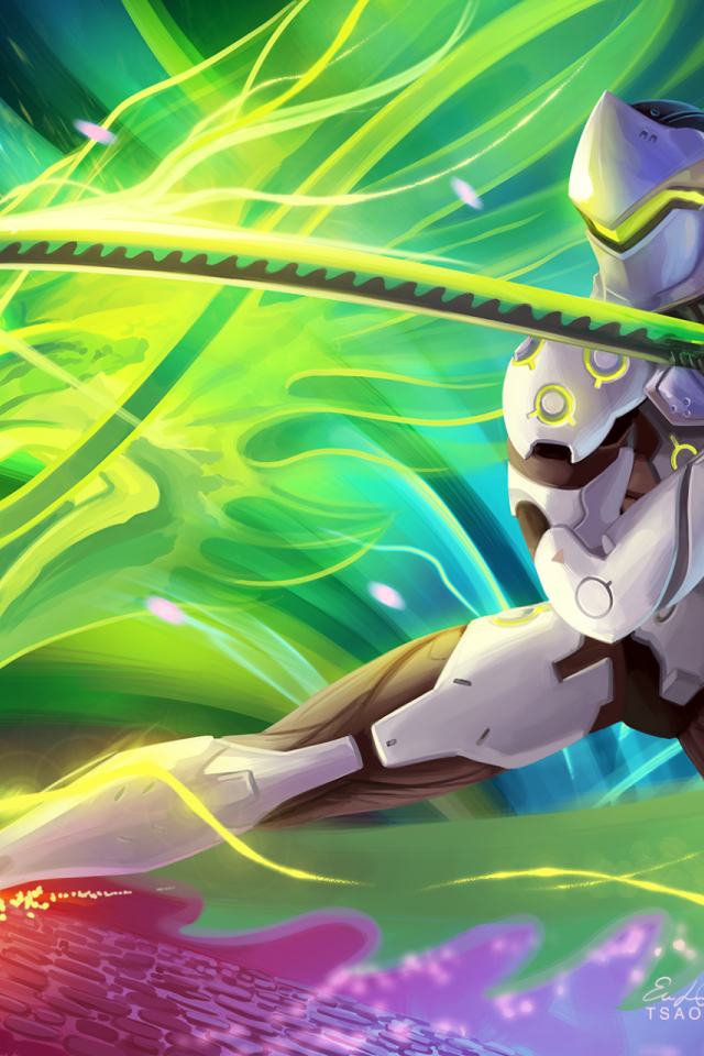 Киборг Гэндзи персонаж игры Overwatch 