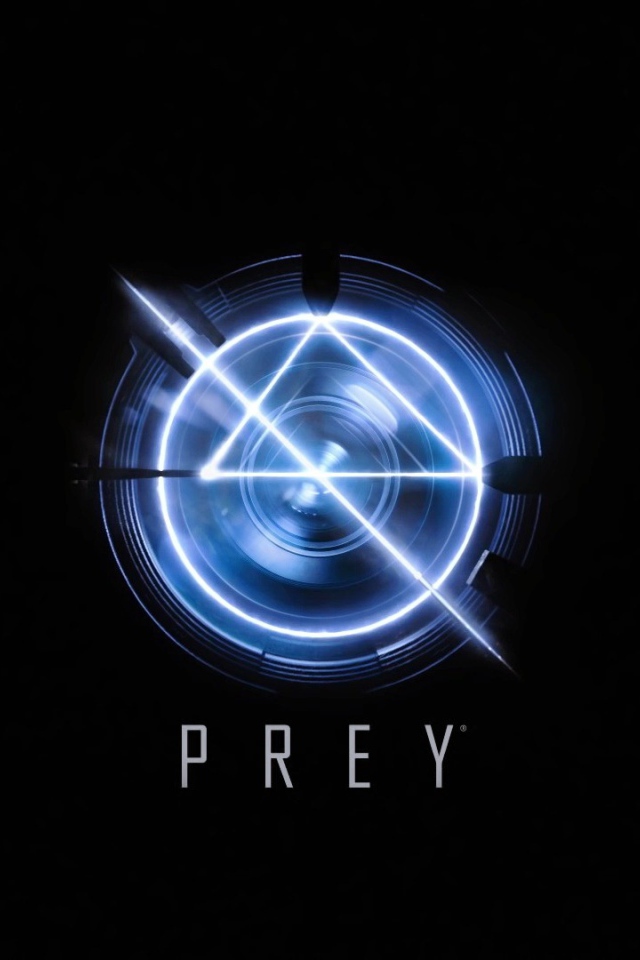 Логотип игры Prey 2017 на черном фоне