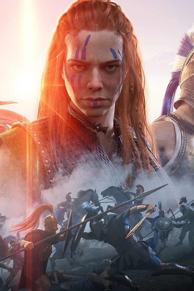 Постер новой компьютерной игры Total War Arena с главными персонажами