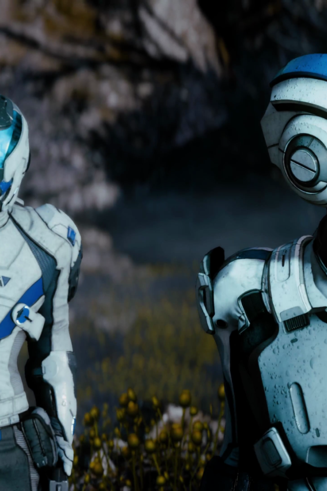 Скотт и Сара главные герои игры Mass Effect Andromeda 