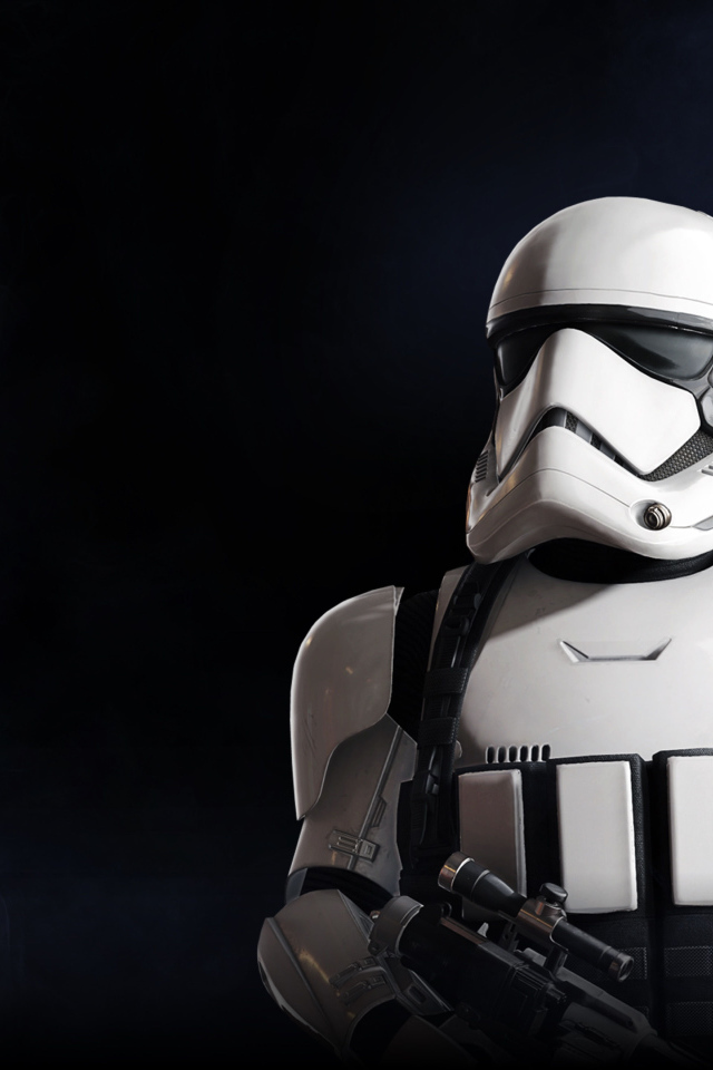 Штурмовик персонаж новой компьютерной игры Star Wars. Battlefront II, 2017