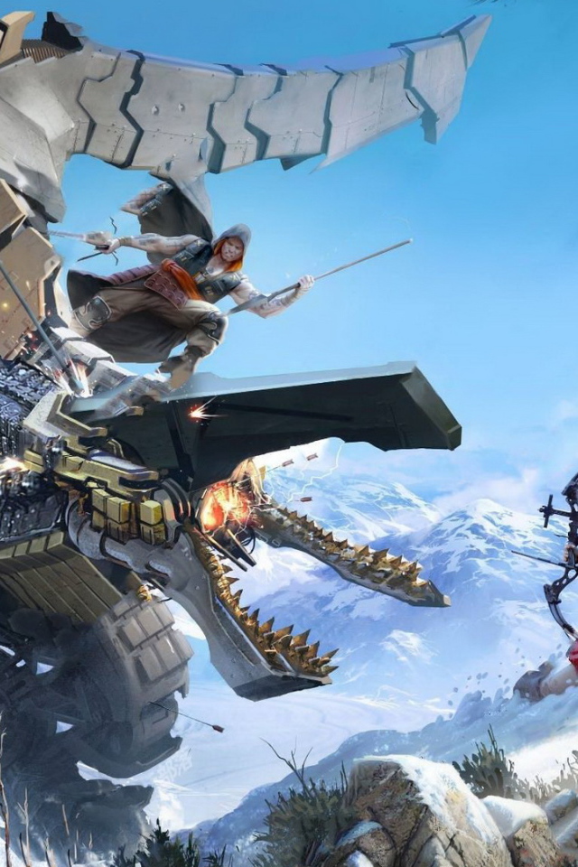 Зимняя охота Алой игра Horizon Zero Dawn 