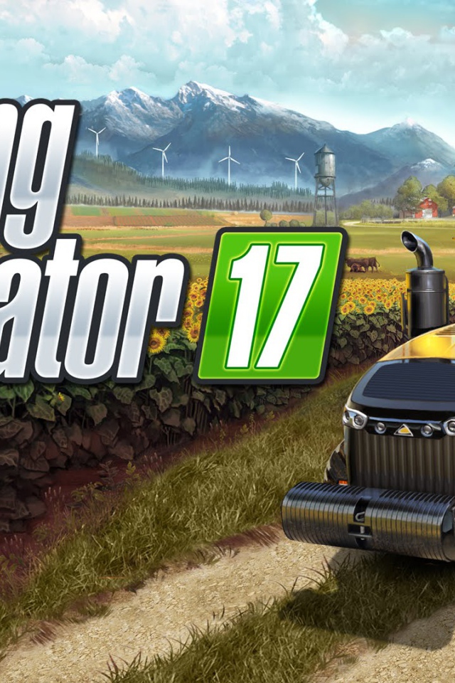 Желтый трактор игра Farming Simulator 2017 