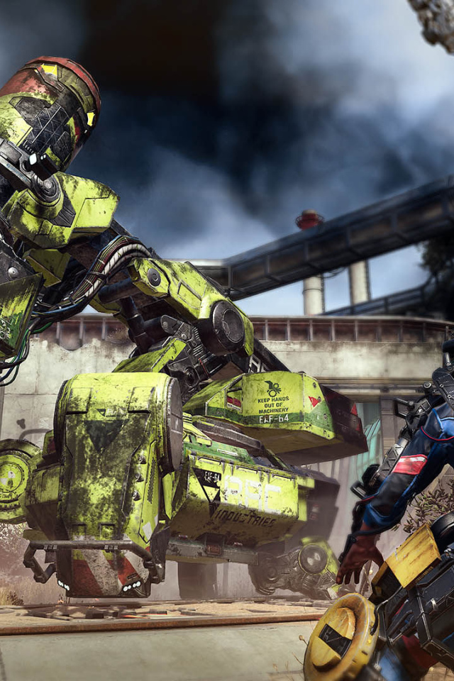 Желтая машина  робот  игра The Surge 2017 