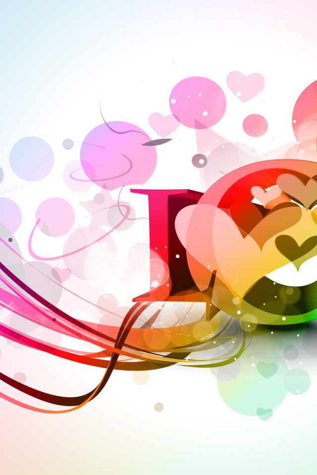 Красочная надпись Любовь 