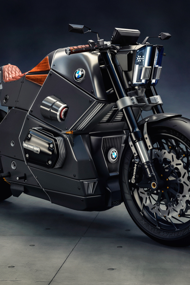 Стильный черный мотоцикл BMW Urban Racer