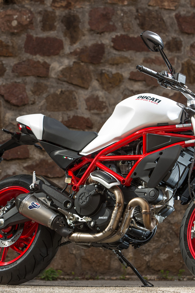 Мотоцикл Ducati  Monster 797, 2017 у каменной стены