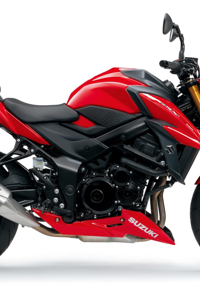 Красный мотоцикл Suzuki GSX-S750