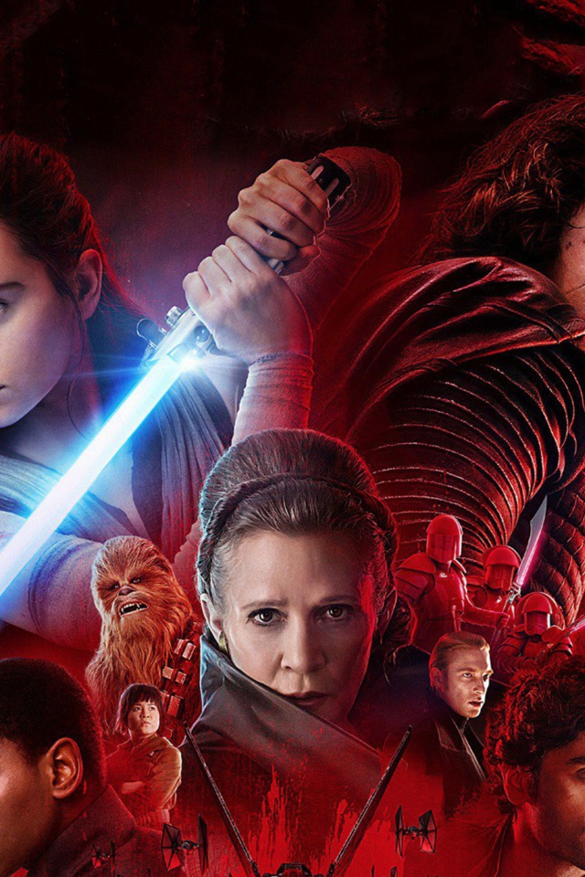 Постер с главными героями фильма Звёздные войны. Последние джедаи, 2017