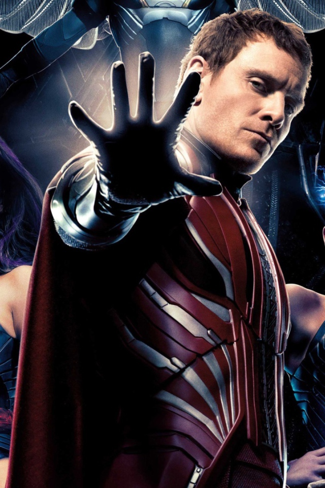 Магнето, Шторм, Псайлок персонажи фильма Люди Икс Апокалипсис 